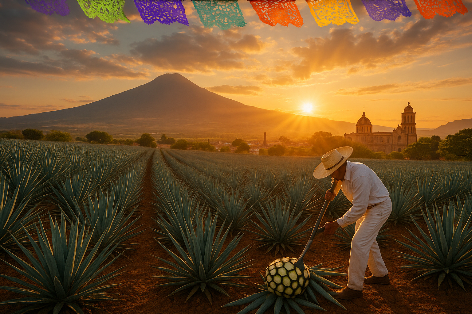 Tequila — agave fields and distillery